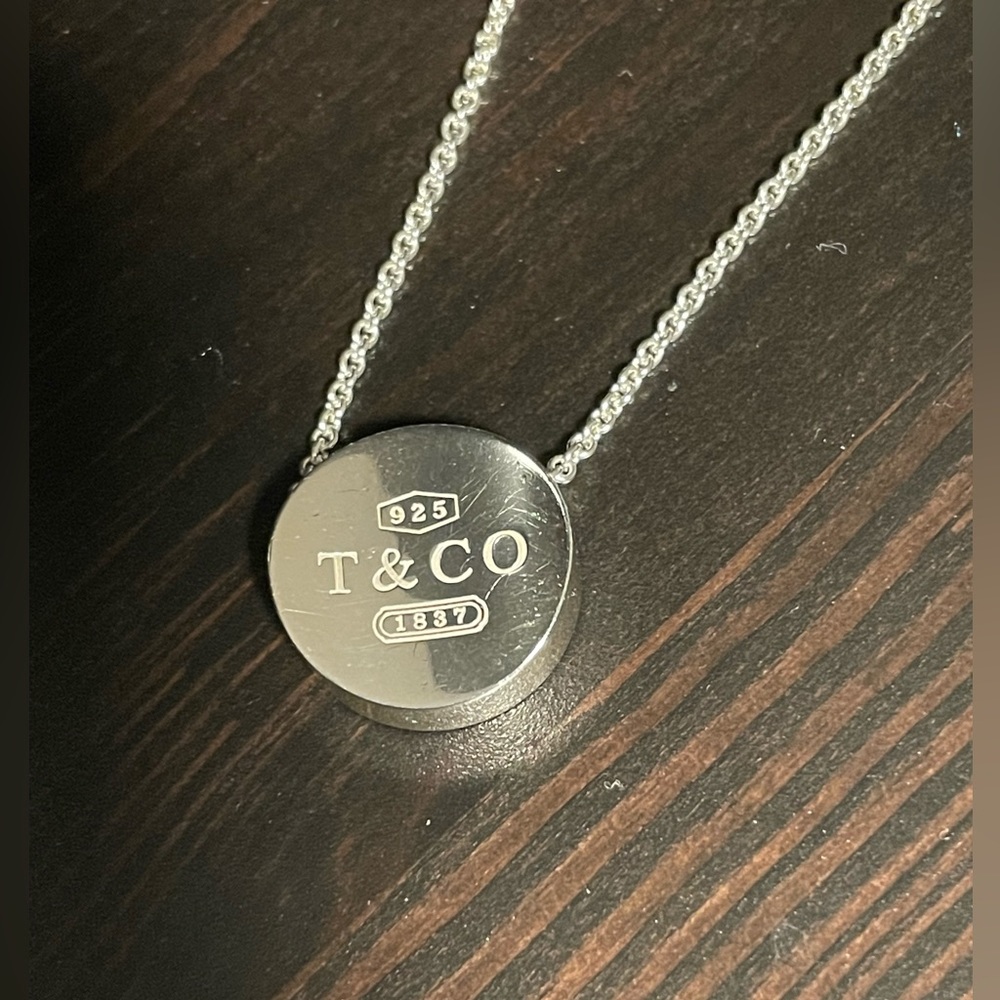 Tiffany & Co Concave Circle Pendant Necklace - Picture 7 of 10